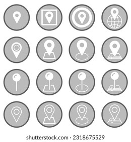 Set of Route Related, Pin, Route map, Navigator, Direction Map and location icon pack, for your web site design, logo, app, UI. Vector isolated 
