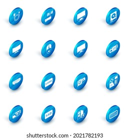 Set Router and wi-fi signal, Computer monitor screen, Hard disk drive HDD, RAM, random access memory, mouse, Video graphic card and  icon. Vector