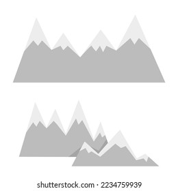 Set from a row of gray mountains