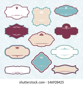 Set of royal decorative frames vector illustration