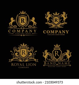 Set Royal Horse Logo Design