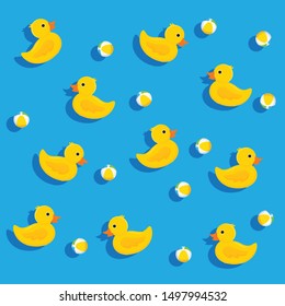 Set of the rubber duck Background