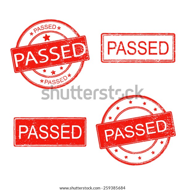 Set Rubber Stamp Word Passed On Stock Vector (Royalty Free) 259385684 ...