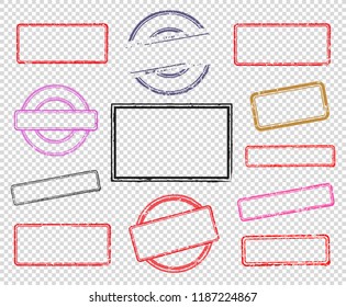 Set of rubber stamps 