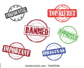 set of rubber stamps