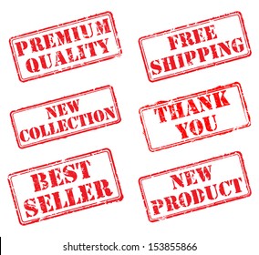 Set rubber stamps. EPS8 Vector illustration