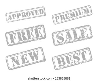 Set rubber stamps. EPS8 Vector illustration