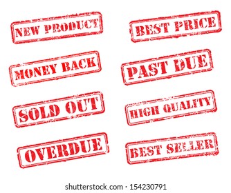 Set rubber stamps. EPS8 Vector illustration