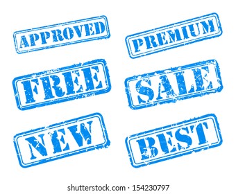 Set rubber stamps. EPS8 Vector illustration