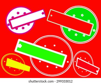 Set of rubber stamps with no text inside, vector illustration