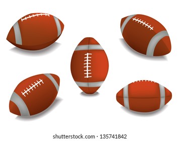 Set of Rugby balls