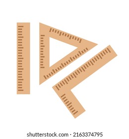 Set ruler icon. Vector illustration for educational content, website, or presentation