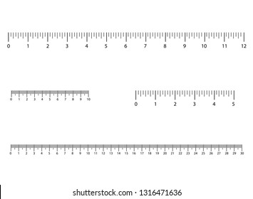 Ruler Scale Measure Vector Isolated On Stock Vector (royalty Free 