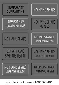 Set of rules for covid-19 icons - vector illustration