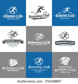 Set of running club logo