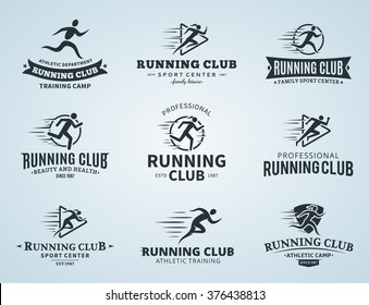 Set Of Running Club Logo