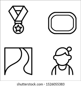 Set of running icon with white background.
