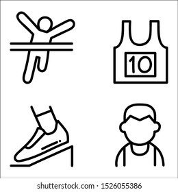 Set of running icon with white background.