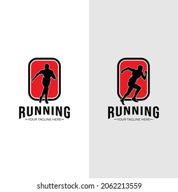 Set of running logo design