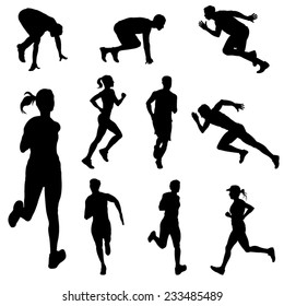 70,476 Female athlete silhouette Images, Stock Photos & Vectors ...