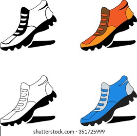 Set of running shoes