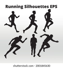 set running  silhouettes, line  isolated or logo isolated sign symbol vector,outline and stroke style Collection of high quality black style vector illustration