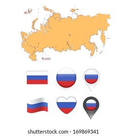 Set of Russia elements. Vector design