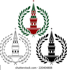 set of russian towers. vector illustration