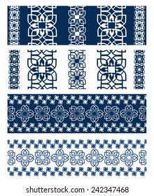 Set of rustic folk patterns
