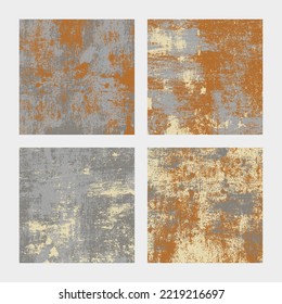 Définir ou rouiller des arrière-plans grunge carrés. Motifs grunge abstraits. Collection de textures vectorielles rouillées.
