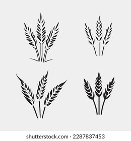Set of rye and wheat vector design