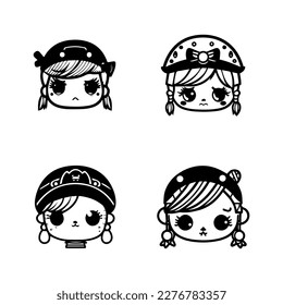 Set sail with our cute kawaii pirate head collection, all hand-drawn with playful details! These illustrations are perfect for adding a touch of adventure to your project
