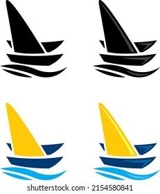 a set of sailboat icons