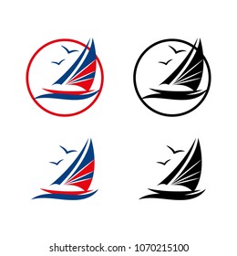 A set of sailing icons