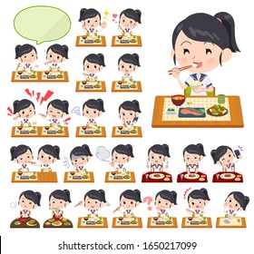 A set of sailor suit girl about meals.Japanese and Chinese cuisine, Western style dishes and so on.It's vector art so it's easy to edit.
