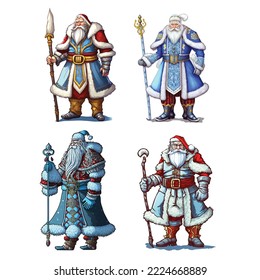 San Nicolás, Santa Claus, Ded Moroz, Santa Azul