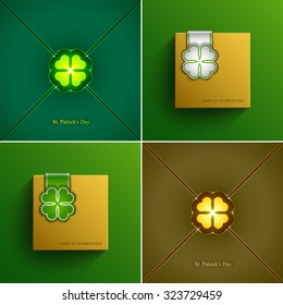 Set Saint Patrick's Day Card Background, Vector Eps 10