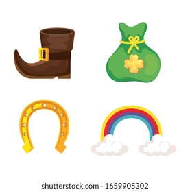 set of saint patricks day icons vector illustration design
