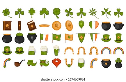 Set of saint patricks day icons - Vector