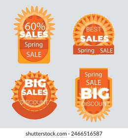 Set of Sale badges. Sale quality tags and labels. Template banner shopping badges. Special offer, sale, discount, shop, black friday. Vector illustration.