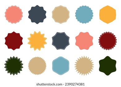 Set of sale badges. Set of vector starburst, sunburst badges