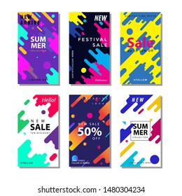 set sale banner background with dynamic rounded shapes element . Suitable for banner sale, presentation, social media stories, story, promotion, flyer, poster and brochure
