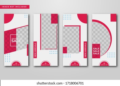 Set of sale banner template design. Vector illustration.