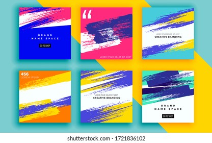 Set of sale banner template design. Vector illustration.