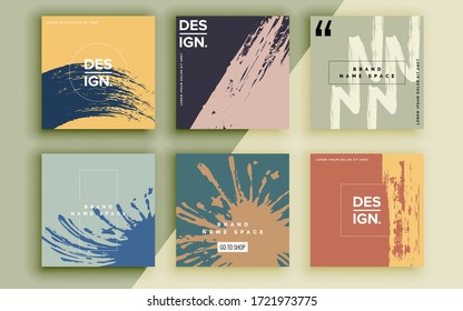 Set of sale banner template design. Vector illustration.