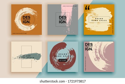 Set of sale banner template design. Vector illustration.