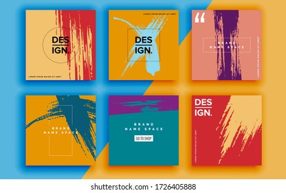 Set of sale banner template design. Vector illustration.