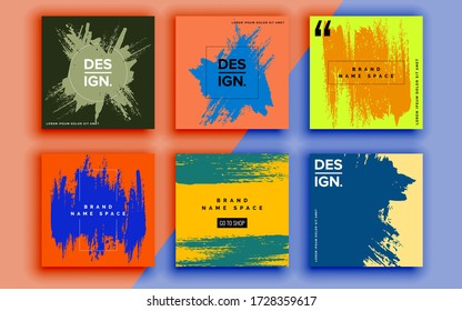Set of sale banner template design. Vector illustration.