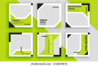 Set of sale banner template design. Vector illustration.