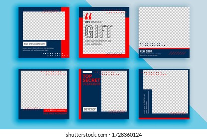 Set of sale banner template design. Vector illustration.